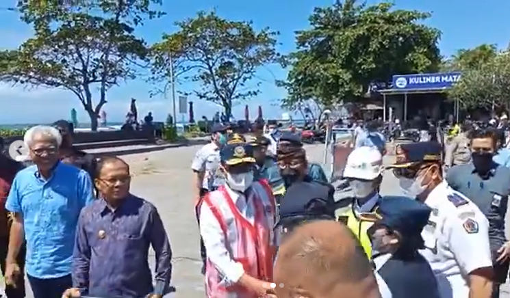 Kunjungan Menteri Perhubungan Indonesia Bapak Budi Karya Sumadi, Melihat Progres Pembangunan Pelabuhan Laut Pengumpan Lokal Sanur