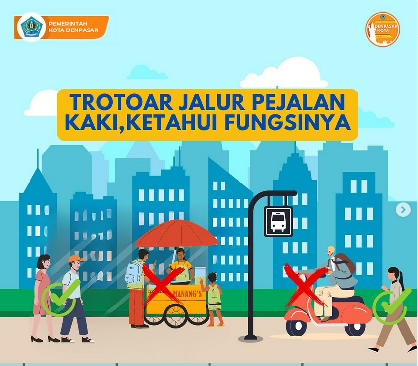 Trotoar Diperuntukkan Hanya Untuk Pejalan Kaki 