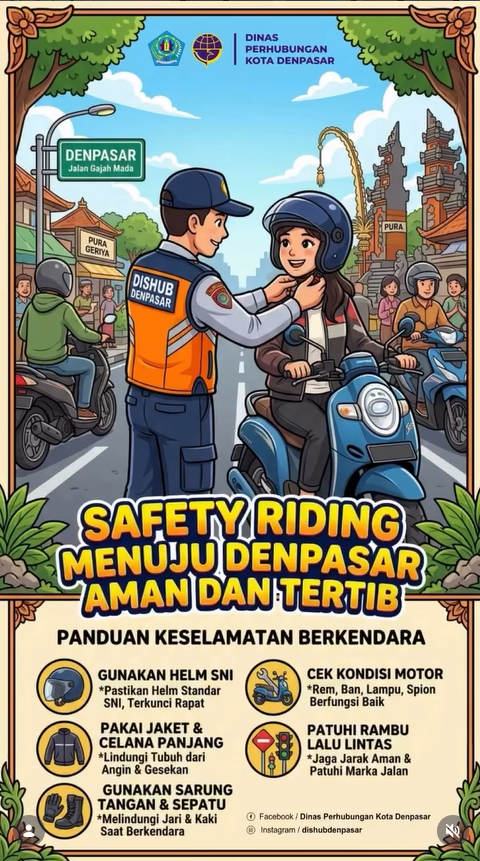 Safety Riding Menuju Denpasar Aman dan Tertib Lalu Lintas 